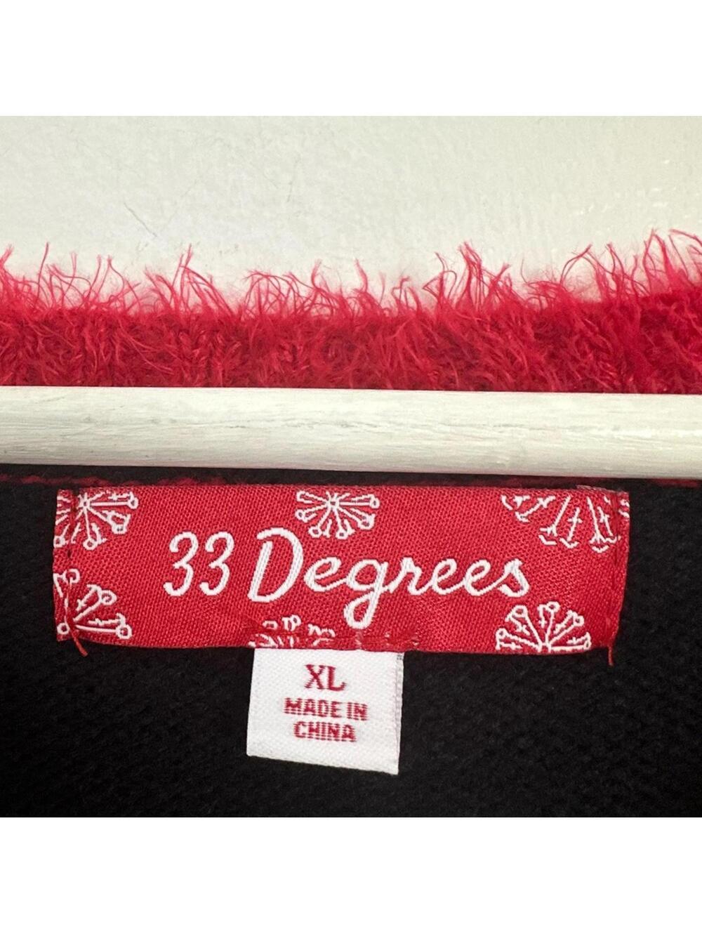 33 Degrees Ugly Christmas Tunic Sweater Christmas Tree Women's XL - Picture 3 of 5